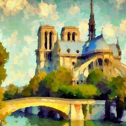 Notre Dame made by AI